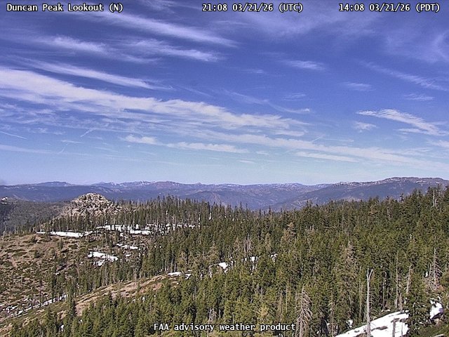 Duncan Peak Lookout — North live webcam