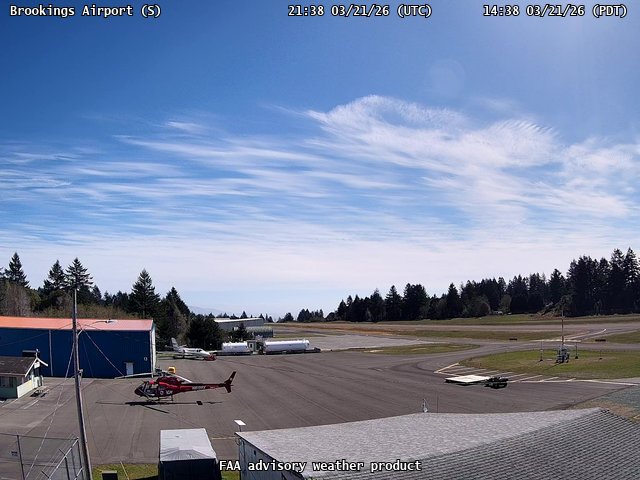 Brookings Airport — South live webcam