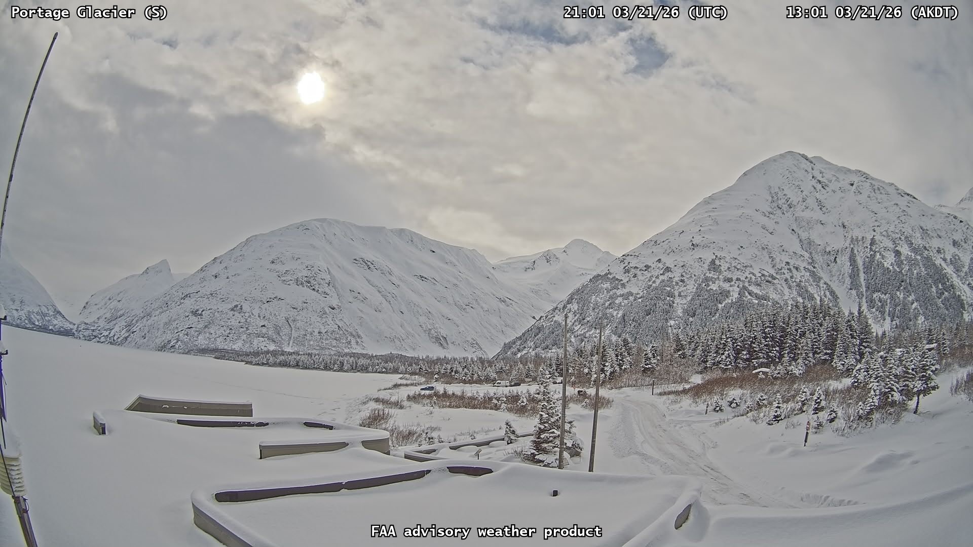 Portage Glacier — South live webcam