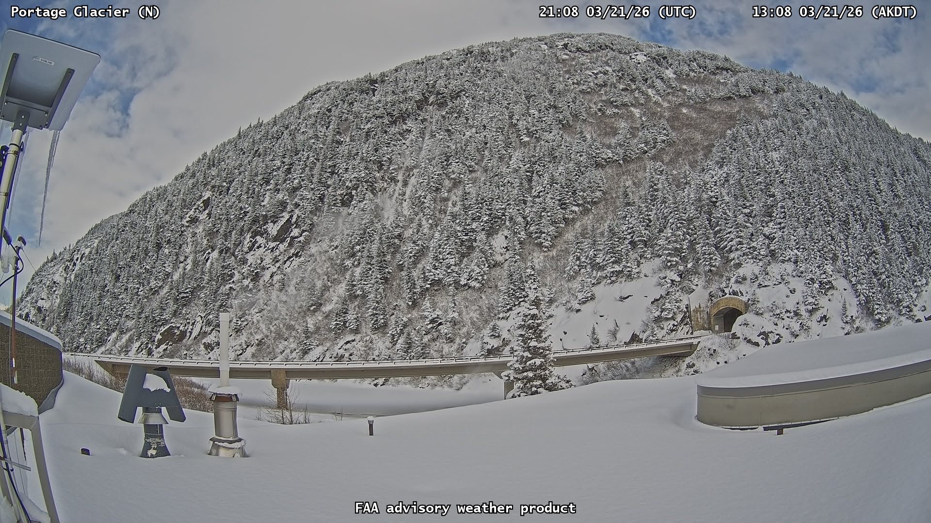 Portage Glacier — North live webcam