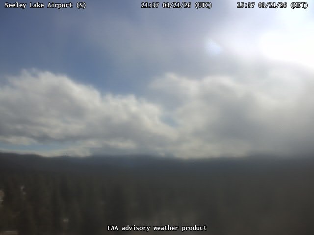 Seeley Lake Airport — South live webcam
