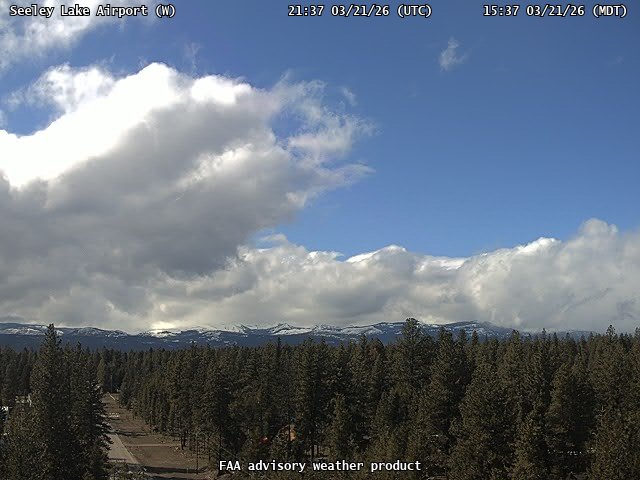 Seeley Lake Airport — West live webcam