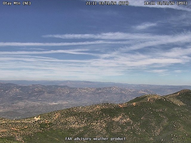 Otay Mtn — NorthEast live webcam