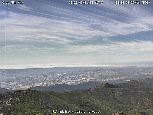 Otay Mtn — West live webcam
