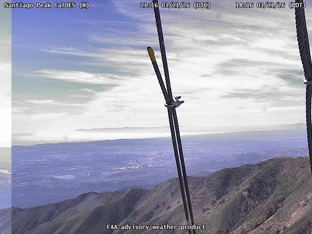 Santiago Peak CalOES — West live webcam