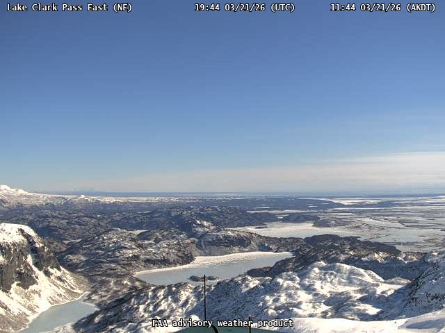 Lake Clark Pass East — NorthEast live webcam