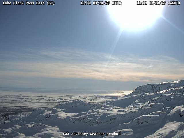 Lake Clark Pass East — SouthEast live webcam