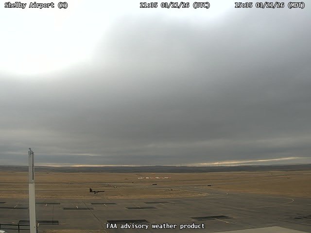 Shelby Airport — West live webcam