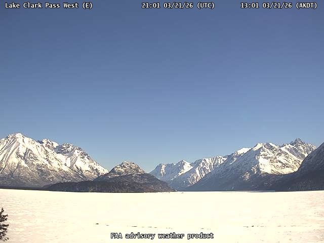 Lake Clark Pass West — East live webcam