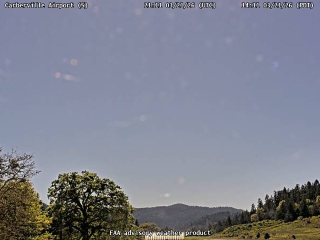 Garberville Airport — South live webcam