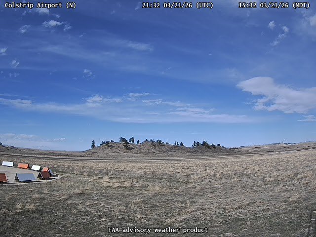 Colstrip Airport — North live webcam