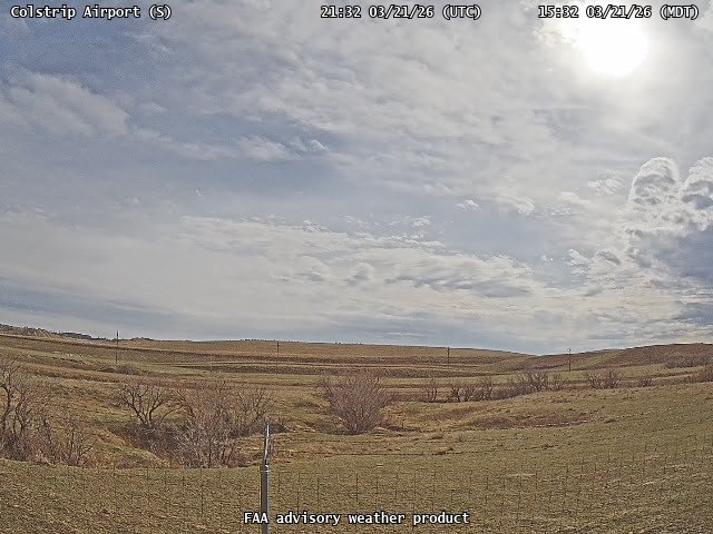 Colstrip Airport — South live webcam