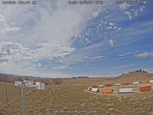 Colstrip Airport — West live webcam