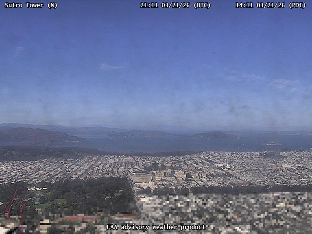 Sutro Tower — North live webcam