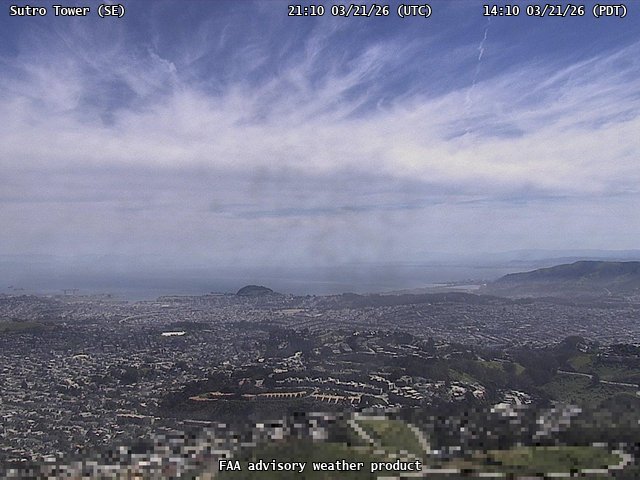 Sutro Tower — SouthEast live webcam